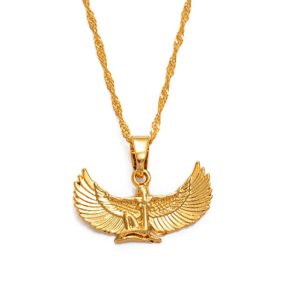 Rose Gold/Gold/Silver-Plated Egyptian Goddess Pendant Necklace