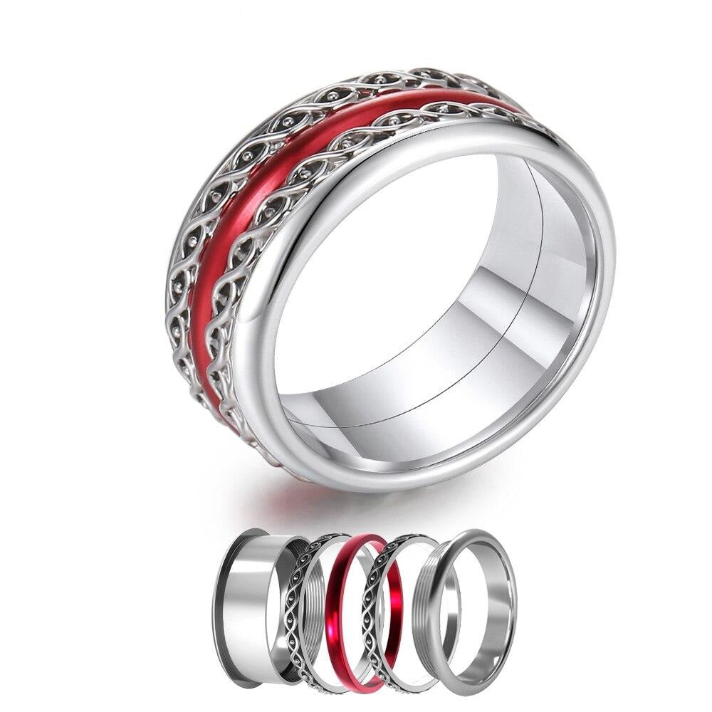 Stainless Steel, Aluminum, and Stackable, Rotatable, and Interchangeable Ring-Rings-Innovato Design-6-Innovato Design