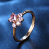 Rose-Gold-Plated Kitty Paw Cubic Zirconia Adjustable Ring-Rings-Innovato Design-Innovato Design