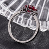 Black & Black Heart Crystal Engagement Ring