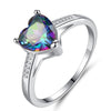 Heart Cubic Zirconia Silver-Plated Steel Fashion Wedding Ring-Rings-Innovato Design-8-Innovato Design