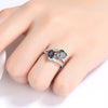 Heart Crystal and Cubic Zirconia Fashion Engagement Ring