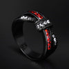 Bowknot Crystal Black-Plated Steel Vintage Fashion Ring