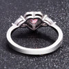 Pink Heart Crystal and Cubic Zirconia Wedding Ring