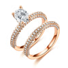 Double Row Cubic Zirconia Fashion Wedding Ring-Rings-Innovato Design-5-Silver-Innovato Design