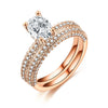 Double Row Cubic Zirconia Fashion Wedding Ring-Rings-Innovato Design-9-Gold-Innovato Design