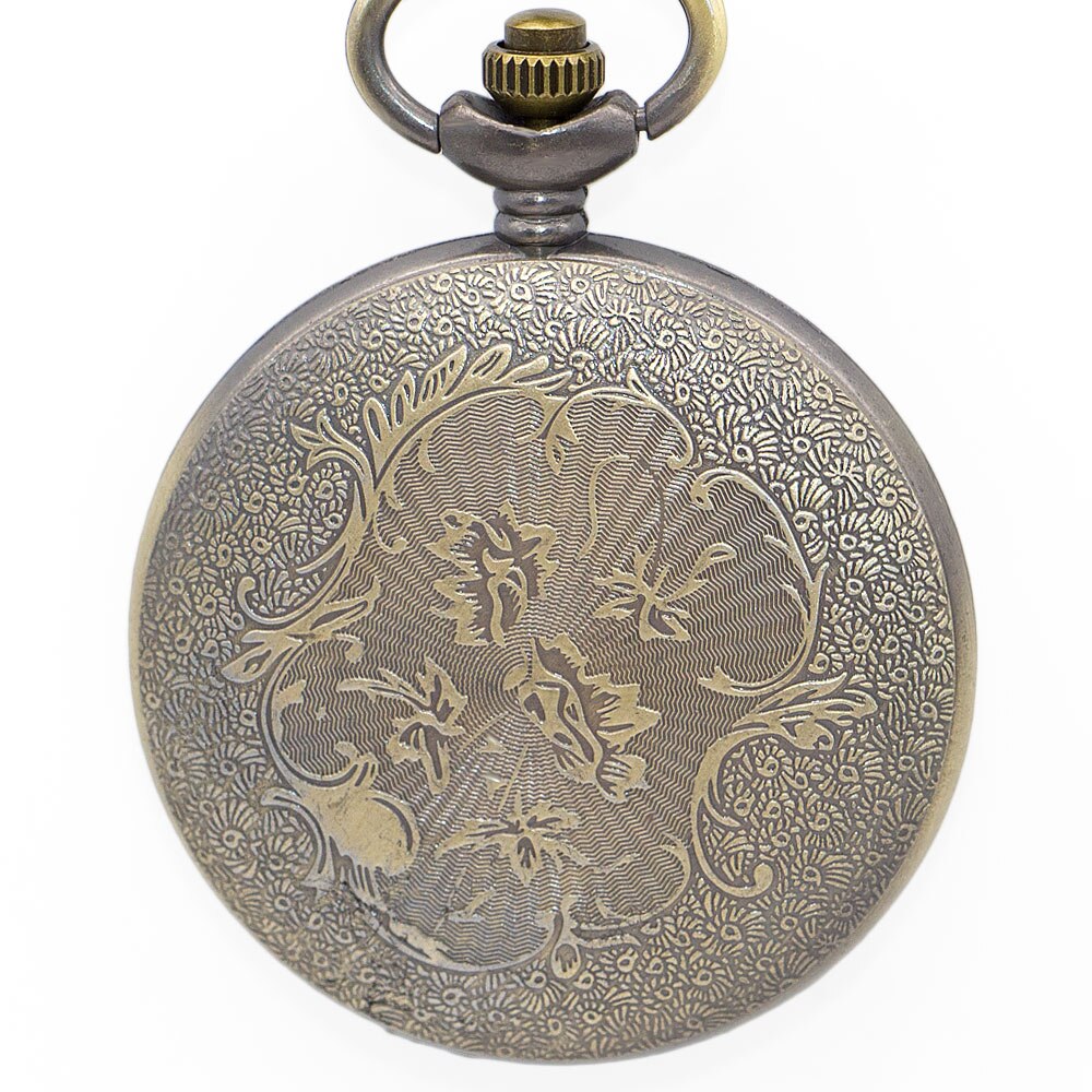 "To My Son Love Dad" Bronze Lion Quartz Necklace Chain Pendant Pocket Watch-Pocket Watch-Innovato Design-Innovato Design