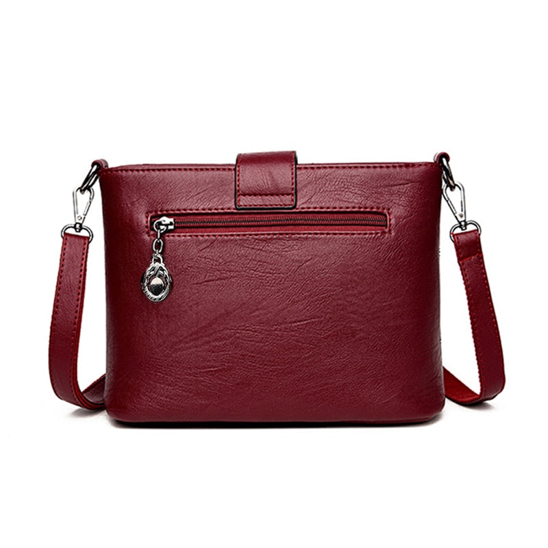 Luxury Designer Casual PU Leather Messenger Bag and Shoulder Bag-Handbags-Innovato Design-Bronze-Innovato Design
