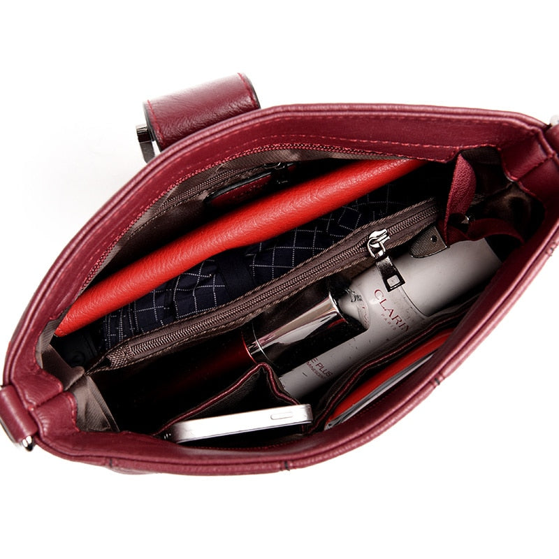 Luxury Designer Casual PU Leather Messenger Bag and Shoulder Bag-Handbags-Innovato Design-Bronze-Innovato Design