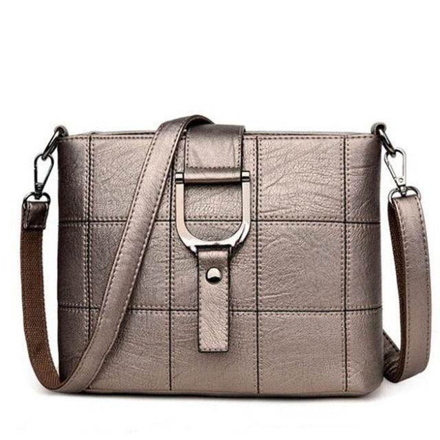 Luxury Designer Casual PU Leather Messenger Bag and Shoulder Bag-Handbags-Innovato Design-Bronze-Innovato Design