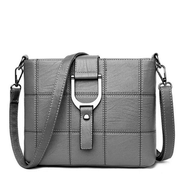 Luxury Designer Casual PU Leather Messenger Bag and Shoulder Bag-Handbags-Innovato Design-Gray-Innovato Design