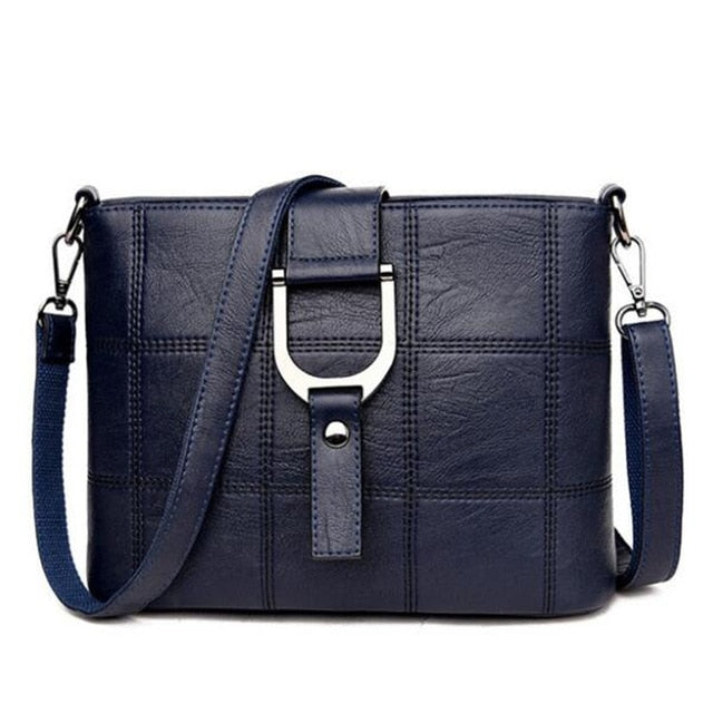 Luxury Designer Casual PU Leather Messenger Bag and Shoulder Bag-Handbags-Innovato Design-Blue-Innovato Design