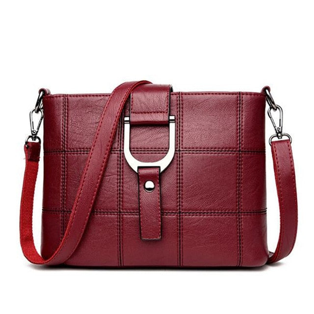 Luxury Designer Casual PU Leather Messenger Bag and Shoulder Bag-Handbags-Innovato Design-Red-Innovato Design