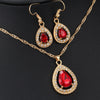 Luxury Crystal Necklace & Earrings Fashion Wedding Jewelry Set-Jewelry Sets-Innovato Design-Red-Innovato Design