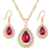 Luxury Crystal Necklace & Earrings Fashion Wedding Jewelry Set-Jewelry Sets-Innovato Design-Red-Innovato Design