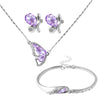 Crystal Butterfly Necklace, Bracelet & Stud Earrings Jewelry Set-Jewelry Sets-Innovato Design-Blue-Innovato Design