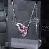 Crystal Butterfly Necklace, Bracelet & Stud Earrings Jewelry Set-Jewelry Sets-Innovato Design-Blue-Innovato Design