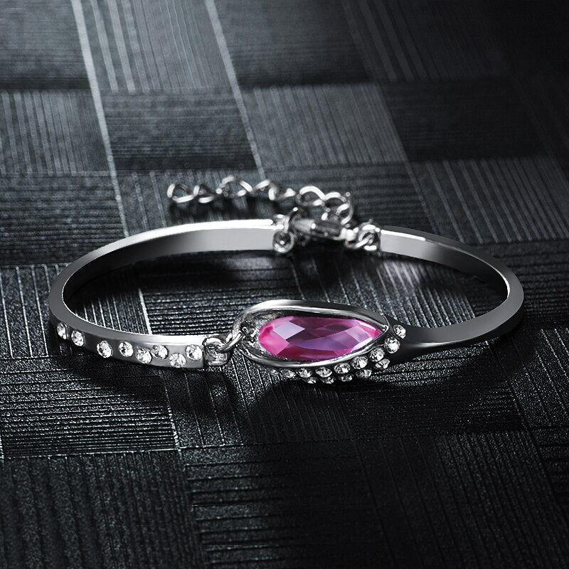 Crystal Butterfly Necklace, Bracelet & Stud Earrings Jewelry Set-Jewelry Sets-Innovato Design-Blue-Innovato Design