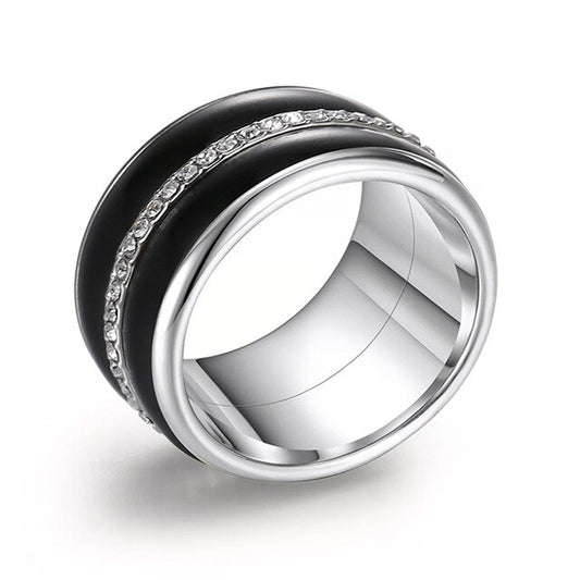 12mm Women Stainless Steel, Aluminum Stackable, Rotatable, and Interchangeable Engagement Band-Rings-Innovato Design-6-Innovato Design
