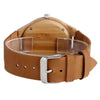 Clean Analog Luxury Wooden Watch with Genuine Leather Band-Watches-Innovato Design-Innovato Design