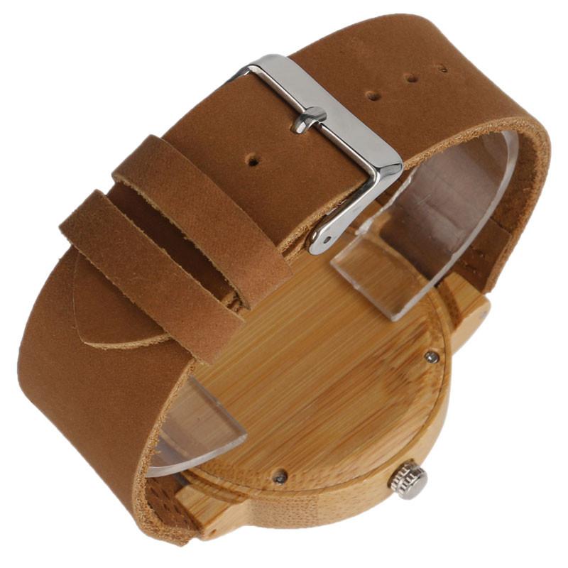 Lovely Hand Carved Wooden Watch for Ladies Leather Band-Watches-Innovato Design-Innovato Design