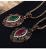Luxury Indian and Turkish Crystal Flower Necklace & Earrings Vintage Jewelry Set
