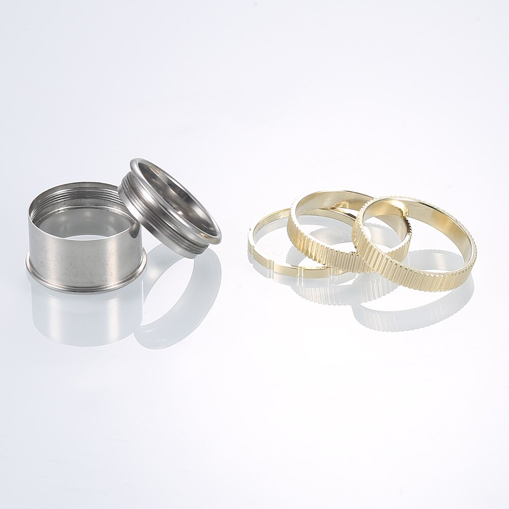 Handmade Gear Stainless Steel and Stackable, Rotatable, and Interchangeable Ring-Rings-Innovato Design-6-Innovato Design