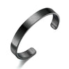 Custom Engrave Black or Silver Stainless Steel Fashion Bangle-Bracelets-Innovato Design-Black-Innovato Design