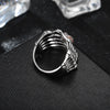 Sugar Skull, Skeleton and Cubic Zirconia Punk Engagement Ring-Rings-Innovato Design-6-Innovato Design