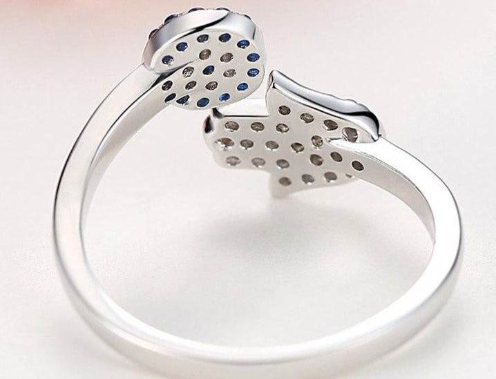 Lucky Hamsa Hand and Evil Eye 925 Sterling Silver Adjustable Open Cuff Wedding Ring-Necklaces-Innovato Design-Resizable-Gold-Innovato Design