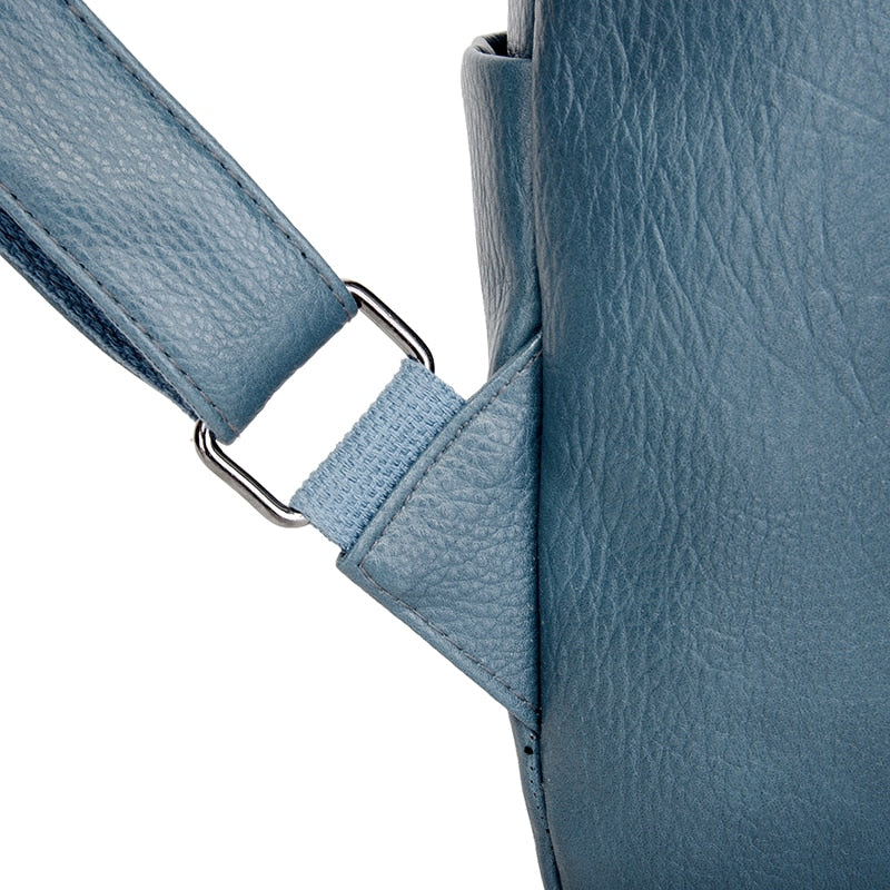 Large Capacity Fashion Quality Leisure Soft Leather Travel Backpack-Backpacks-Innovato Design-Red-Innovato Design