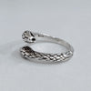 Double Head Snake Stainless Steel Adjustable Open Ring-Rings-Innovato Design-Innovato Design