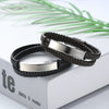 Custom Engrave Double Smooth Leather and Stainless Steel Fashion Bracelet-Bracelets-Innovato Design-Brown-Innovato Design