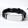 Custom Engrave Medical Alert ID Silicone and Stainless Steel Fashion Bracelet