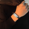 Custom Engrave Medical Alert ID Silicone and Stainless Steel Fashion Bracelet-Bracelets-Innovato Design-Silver-Innovato Design