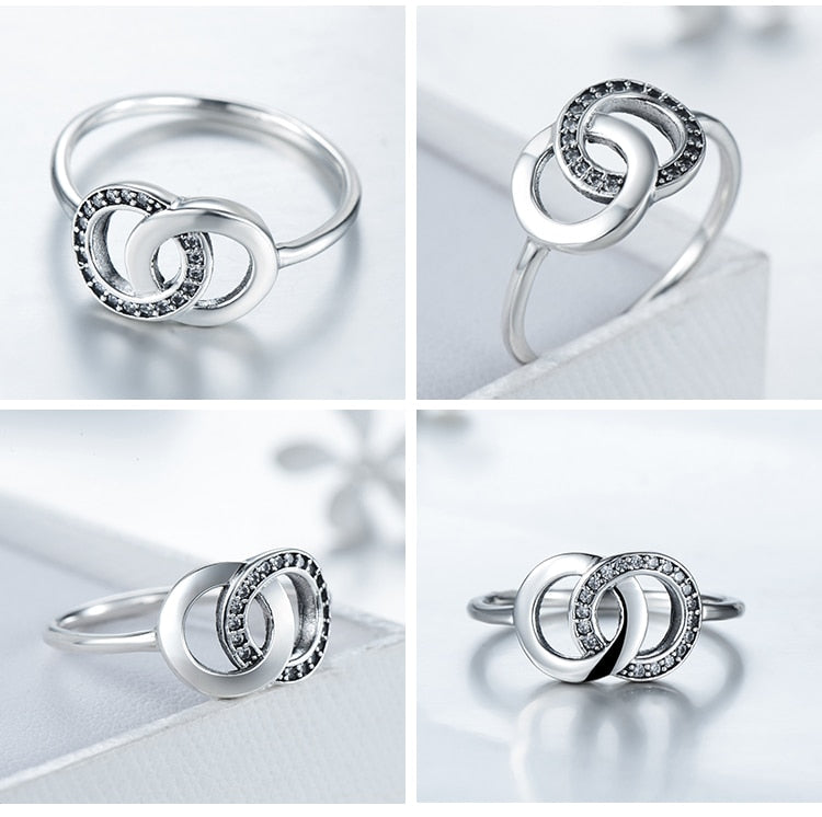 Cubic Zirconia Rings 925 Sterling Silver Necklace, Earrings & Ring Vintage Fashion Wedding Jewelry Set-Jewelry Sets-Innovato Design-6-Innovato Design