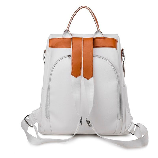 Large Capacity PU Leather School Bag and Travel Backpack-Backpacks-Innovato Design-Blue-Innovato Design