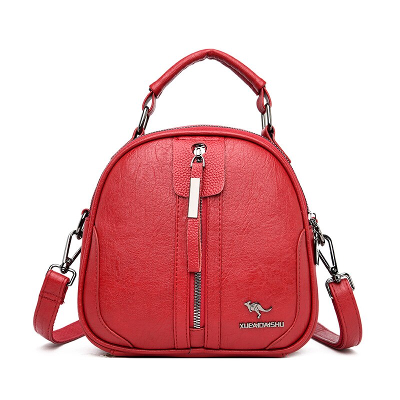 Vintage Casual Multifunction Leather Travel Backpack-Backpacks-Innovato Design-Blue-Innovato Design