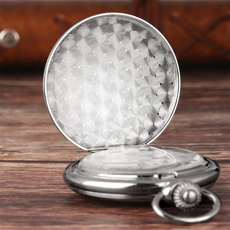 "To My Grandson I Love You" Golden Case White Dial Quartz Necklace Chain Pendant Pocket Watch-Pocket Watch-Innovato Design-Black-Innovato Design