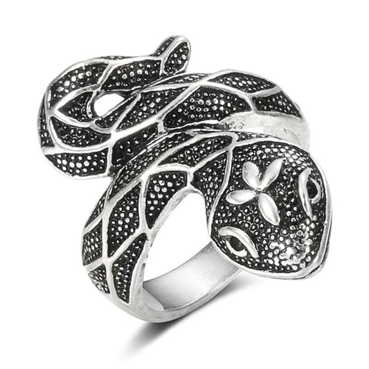 Snake Rhinestone 316L Stainless Steel Fashion Ring-Rings-Innovato Design-7-Innovato Design