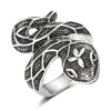 Snake Rhinestone 316L Stainless Steel Fashion Ring