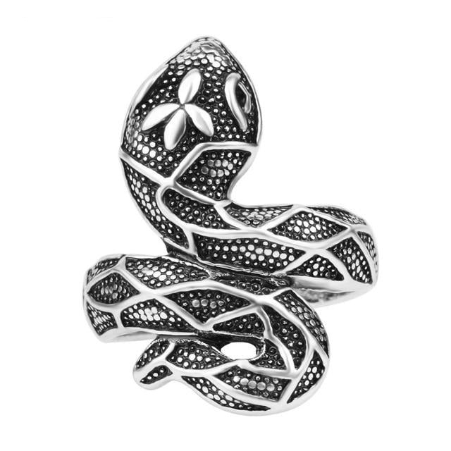 Snake Rhinestone 316L Stainless Steel Fashion Ring-Rings-Innovato Design-7-Innovato Design