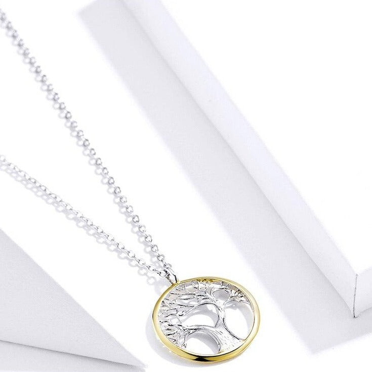 Tree of Life 925 Sterling Silver Fashion Wedding Pendant Necklace-Necklaces-Innovato Design-Innovato Design
