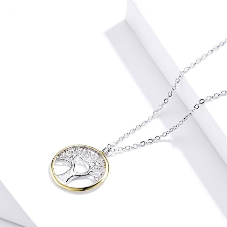 Tree of Life 925 Sterling Silver Fashion Wedding Pendant Necklace-Necklaces-Innovato Design-Innovato Design