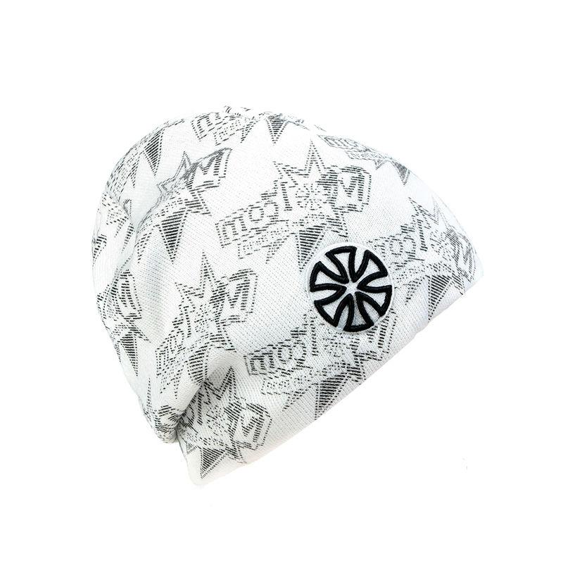 Hip-hop Knit Hat, Skullie or Beanie with Stickers and Patch-Hats-Innovato Design-Pink-Innovato Design