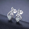 Cubic Zirconia 925 Sterling Silver Vintage Wedding Stud Earrings-Earrings-Innovato Design-Innovato Design