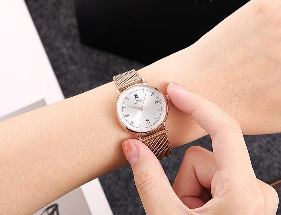 Women Water-Resistant Shock-Resistant Quartz Watch and Crystal Bracelet Jewelry Set-Jewelry Sets-Innovato Design-California-Innovato Design