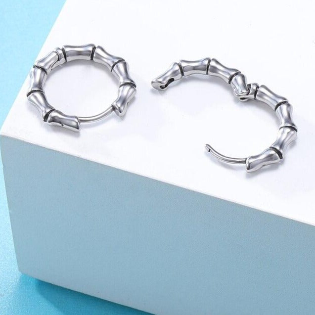 3 Pairs Gothic Ear Rounds 316L Stainless Steel Punk Hoop Earrings Set-Earrings-Innovato Design-Innovato Design