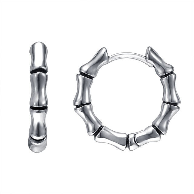 3 Pairs Gothic Ear Rounds 316L Stainless Steel Punk Hoop Earrings Set-Earrings-Innovato Design-Innovato Design