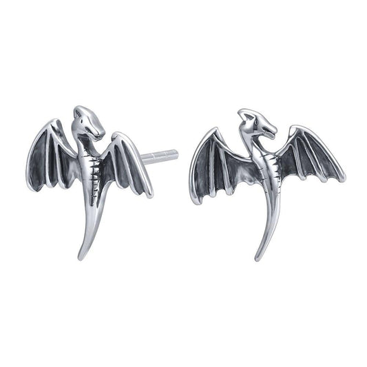 Dragon Shape Stainless Steel Punk Rock Stud Earrings